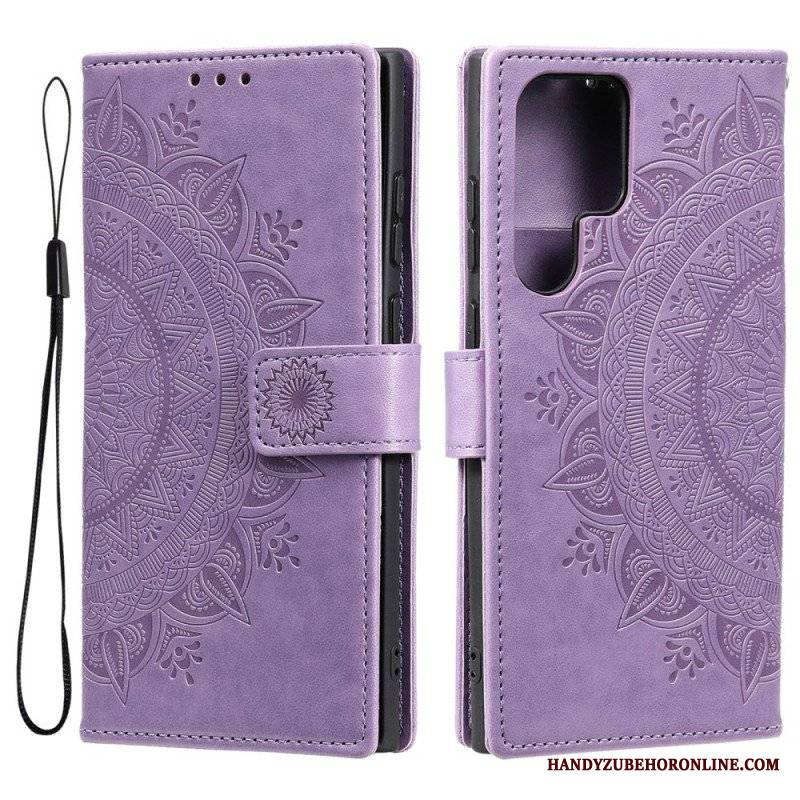 Etui Folio do Samsung Galaxy S22 Ultra 5G Mandala Słońca