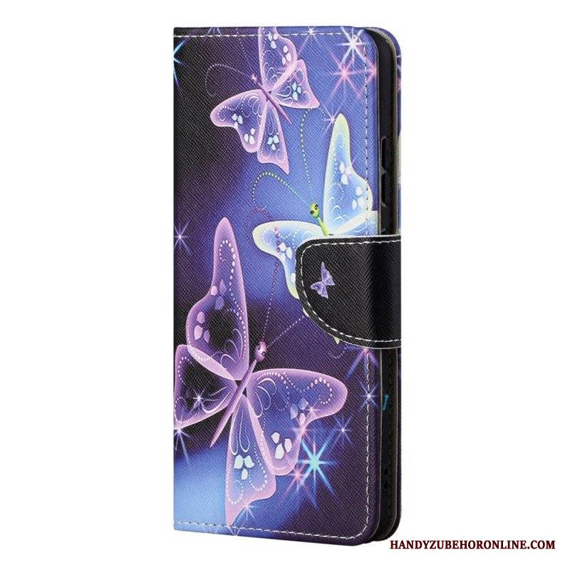 Etui Folio do Samsung Galaxy S22 Ultra 5G Suwerenne Motyle