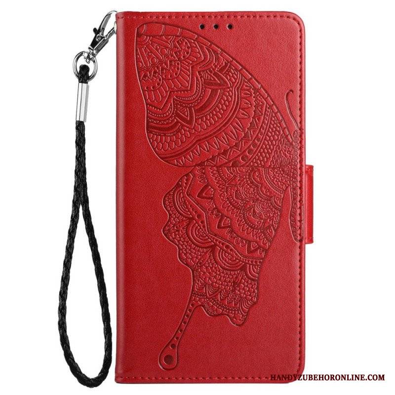 Etui Folio do Samsung Galaxy S23 5G Dwukolorowy Barokowy Motyl