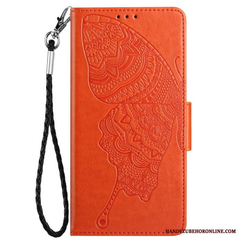 Etui Folio do Samsung Galaxy S23 5G Dwukolorowy Barokowy Motyl