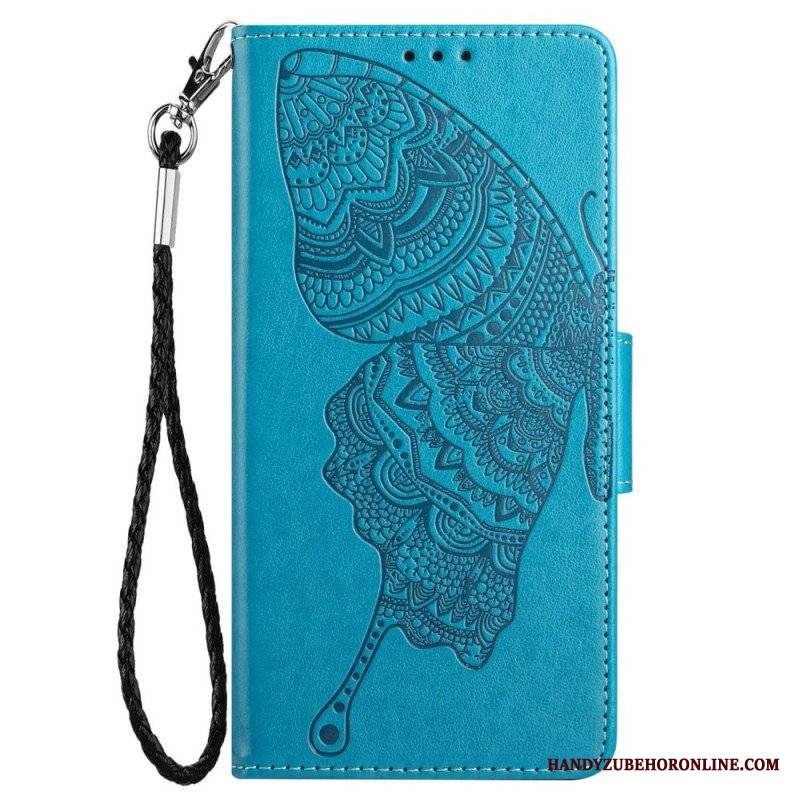 Etui Folio do Samsung Galaxy S23 5G Dwukolorowy Barokowy Motyl