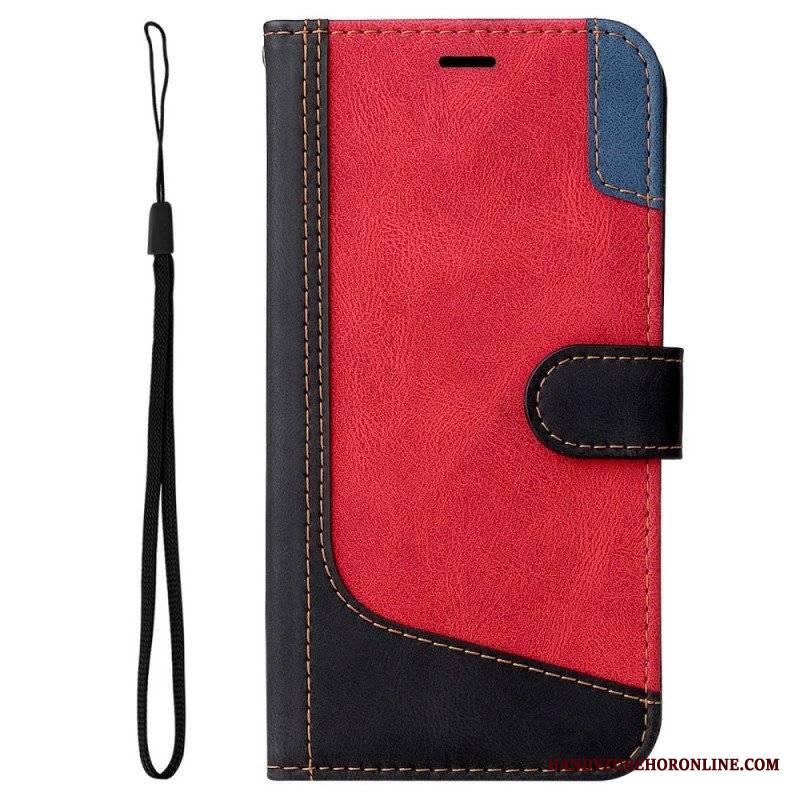 Etui Folio do Samsung Galaxy S23 5G Dwukolorowy Z Paskiem