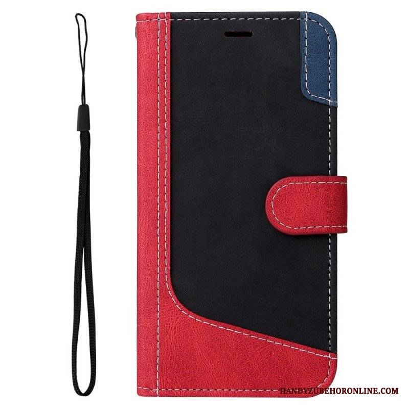 Etui Folio do Samsung Galaxy S23 5G Dwukolorowy Z Paskiem