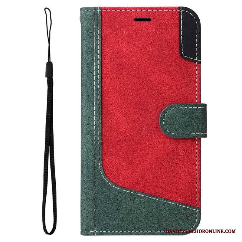 Etui Folio do Samsung Galaxy S23 5G Dwukolorowy Z Paskiem