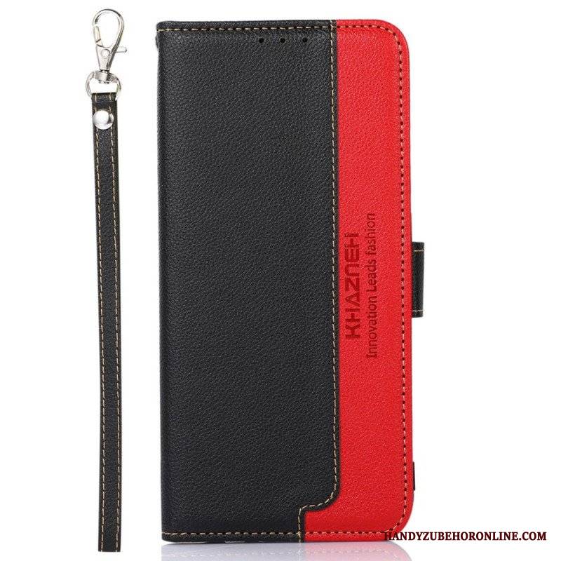 Etui Folio do Samsung Galaxy S23 5G Rfid Khazneh W Stylu Liczi