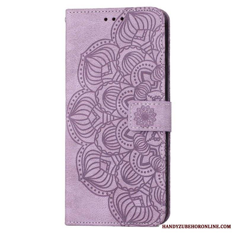 Etui Folio do Samsung Galaxy S23 Plus 5G z Łańcuch Paskowata Mandala