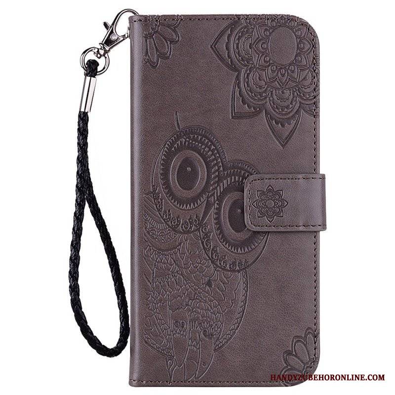 Etui Folio do Samsung Galaxy S23 Ultra 5G Sowa Mandala I Smycz