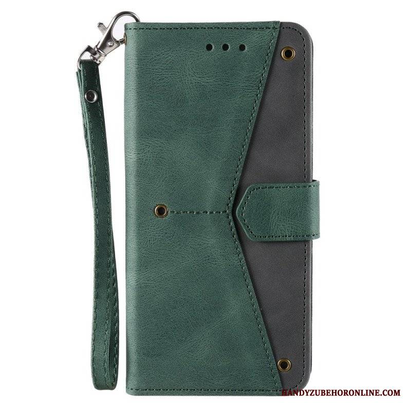 Etui Folio do Samsung Galaxy S23 Ultra 5G Szwy W Dotyku