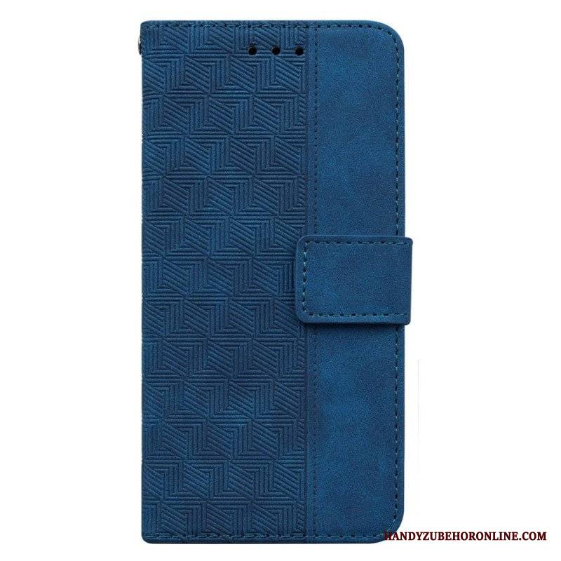 Etui Folio do Samsung Galaxy S23 Ultra 5G z Łańcuch Pasiasty Wzór