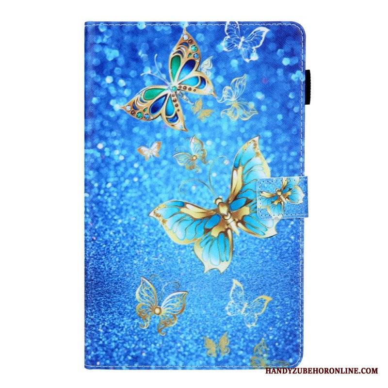 Etui Folio do Samsung Galaxy Tab A8 (2021) Kolorowe Motyle