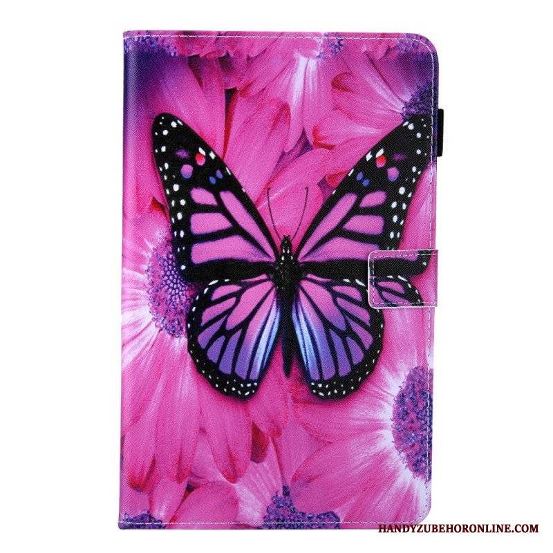 Etui Folio do Samsung Galaxy Tab A8 (2021) Kwiatowy Motyl