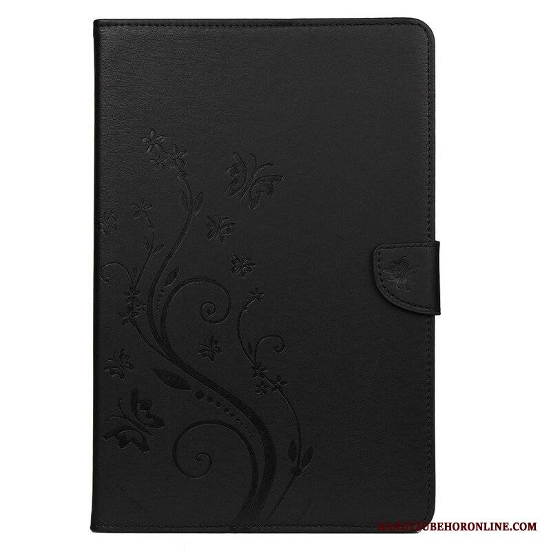 Etui Folio do Samsung Galaxy Tab S8 / Tab S7 Kwiatowe Motyle