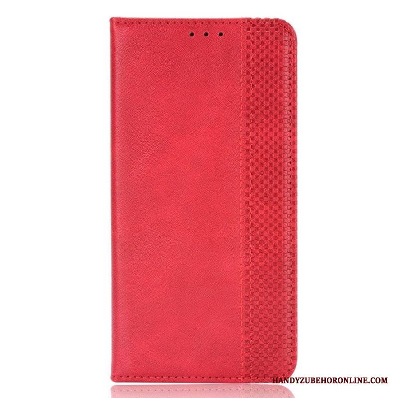 Etui Folio do Samsung Galaxy Z Fold 3 5G Stylizowany Uchwyt Na Rysik Z Efektem Skóry