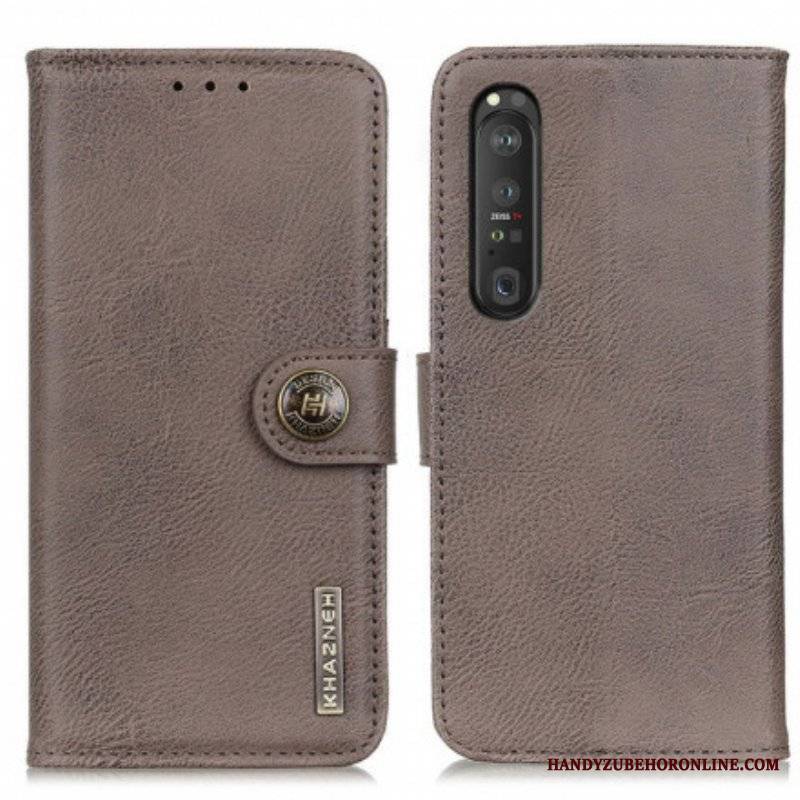 Etui Folio do Sony Xperia 1 III Imitacja Skóry Khazneh