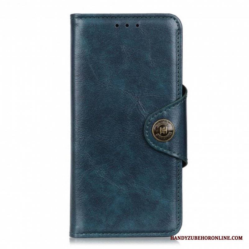 Etui Folio do Sony Xperia 1 III Patentowy Guzik Ze Sztucznej Skóry