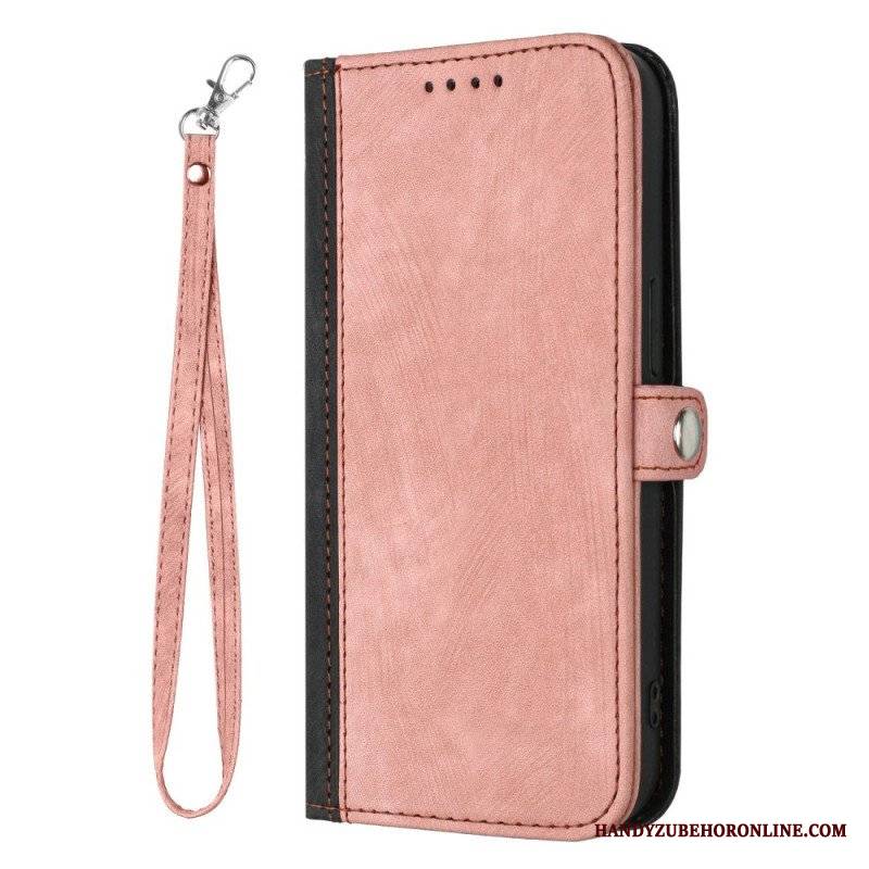 Etui Folio do Sony Xperia 1 IV Dwukolorowy Z Paskiem