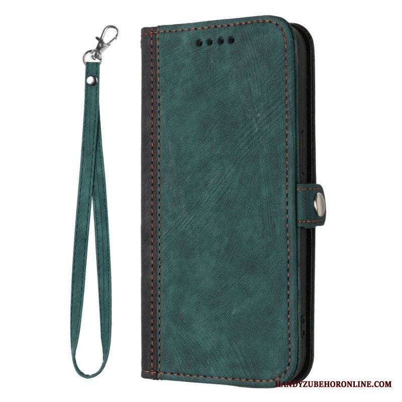 Etui Folio do Sony Xperia 1 IV Dwukolorowy Z Paskiem