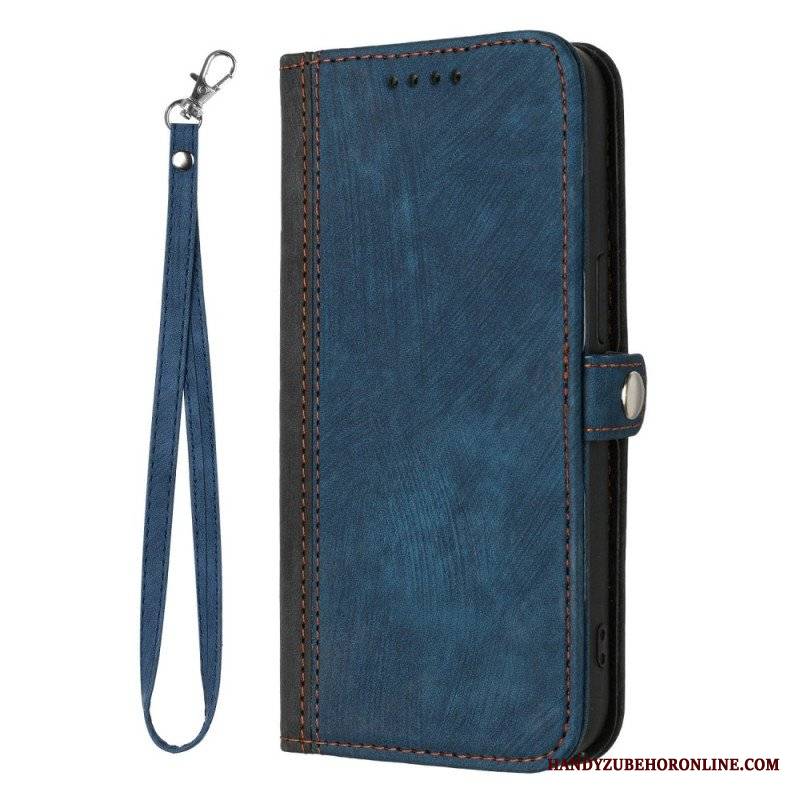 Etui Folio do Sony Xperia 1 IV Dwukolorowy Z Paskiem