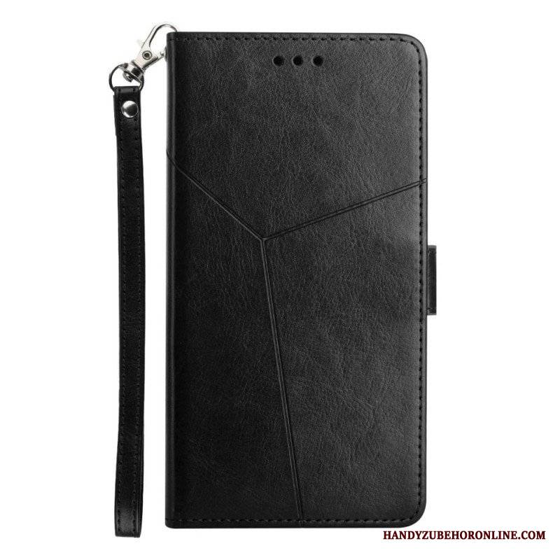 Etui Folio do Sony Xperia 1 IV z Łańcuch Wzór W Paski Y