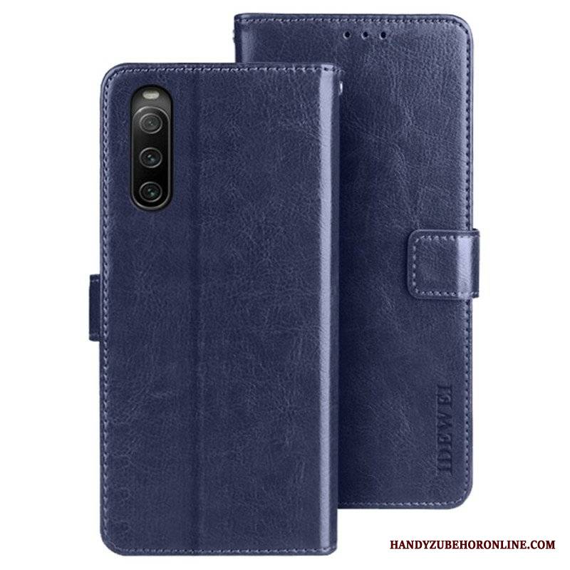 Etui Folio do Sony Xperia 10 IV Imitacja Skóry Idewei