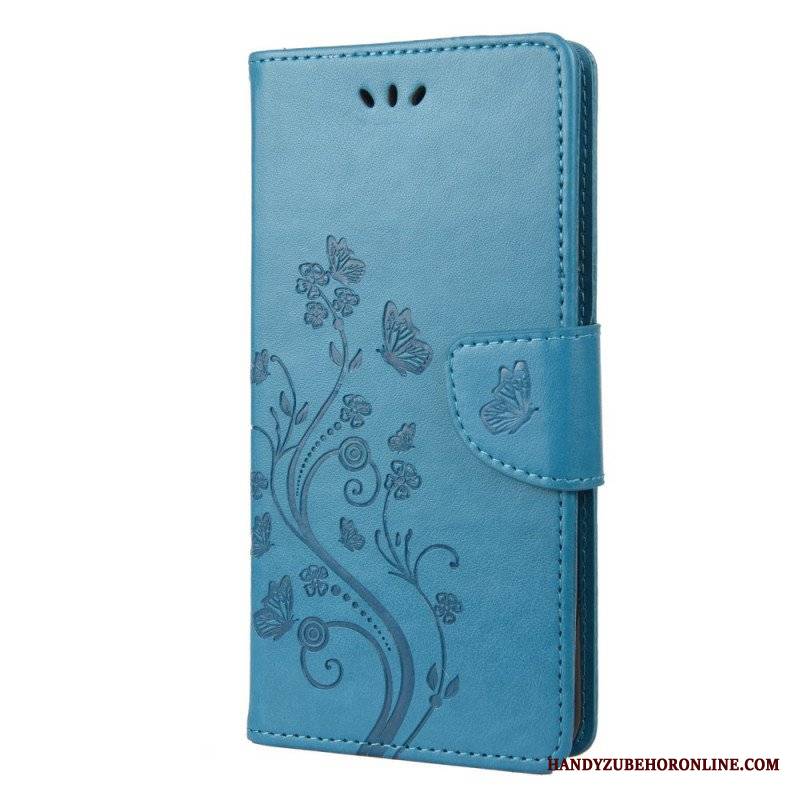 Etui Folio do Sony Xperia 10 IV Kwiaty I Motyle