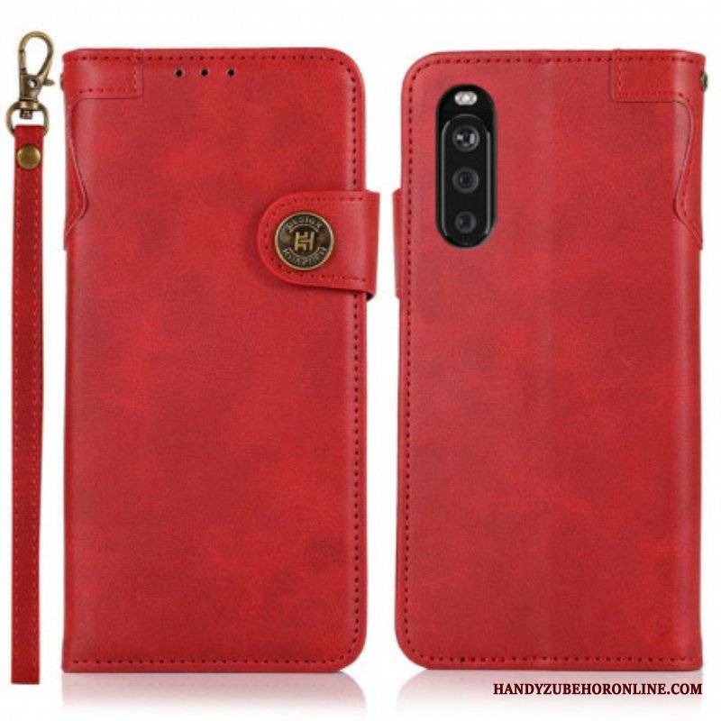 Etui Folio do Sony Xperia 5 III Guzik Magnetyczny Khazneh