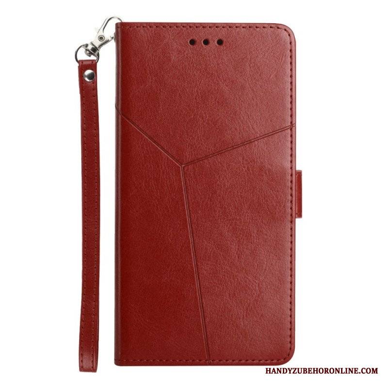 Etui Folio do Sony Xperia 5 IV z Łańcuch Wzór W Paski Y