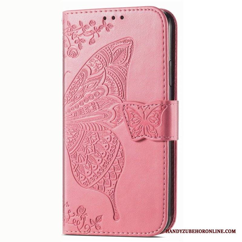 Etui Folio do Vivo Y16 Barokowy Motyl