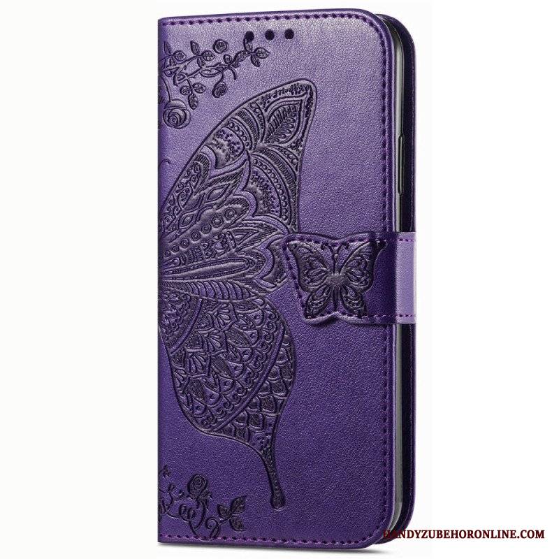 Etui Folio do Vivo Y16 Barokowy Motyl