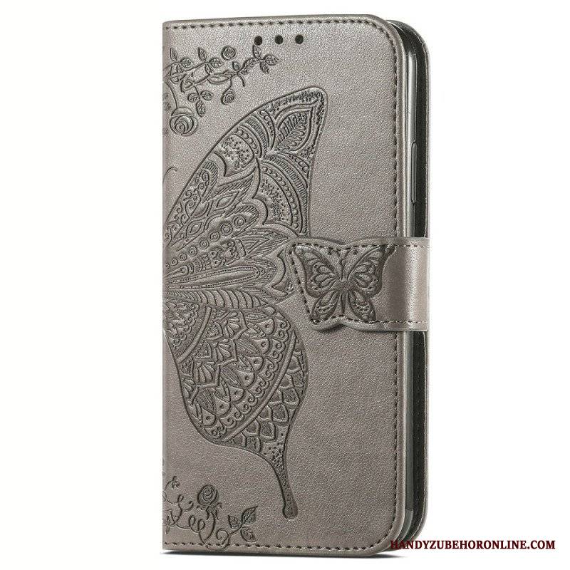 Etui Folio do Vivo Y35 Barokowy Motyl