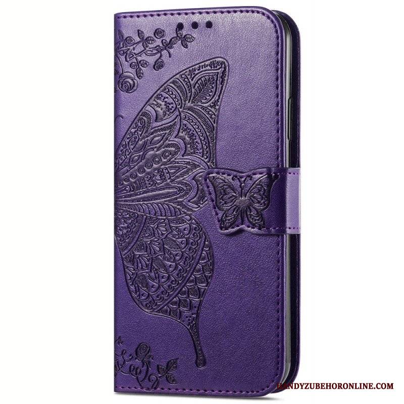 Etui Folio do Vivo Y35 Barokowy Motyl