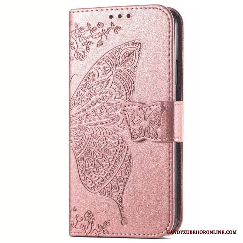 Etui Folio do Vivo Y35 Barokowy Motyl