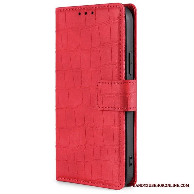 Etui Folio do Xiaomi 12T / 12T Pro Krokodyl Dotykający Skóry