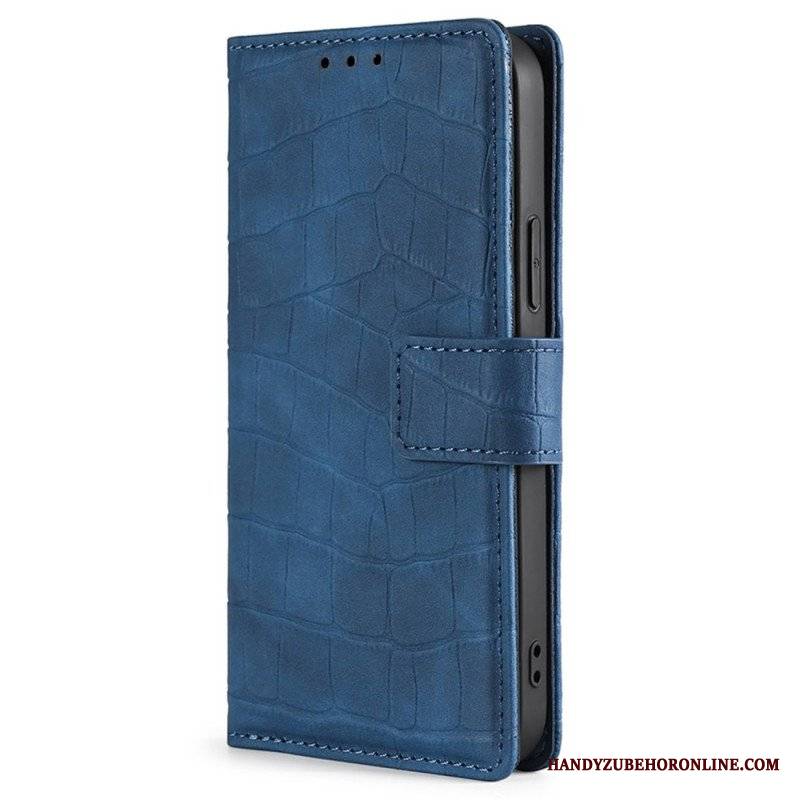 Etui Folio do Xiaomi 12T / 12T Pro Krokodyl Dotykający Skóry