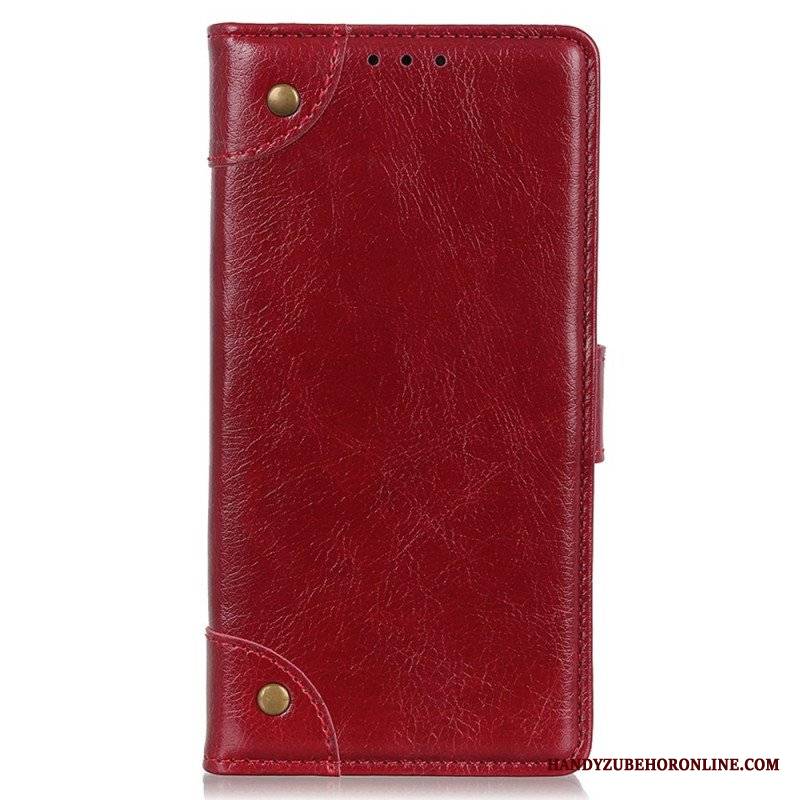 Etui Folio do Xiaomi 12T / 12T Pro Nity W Stylu Vintage Ze Skóry Nappa