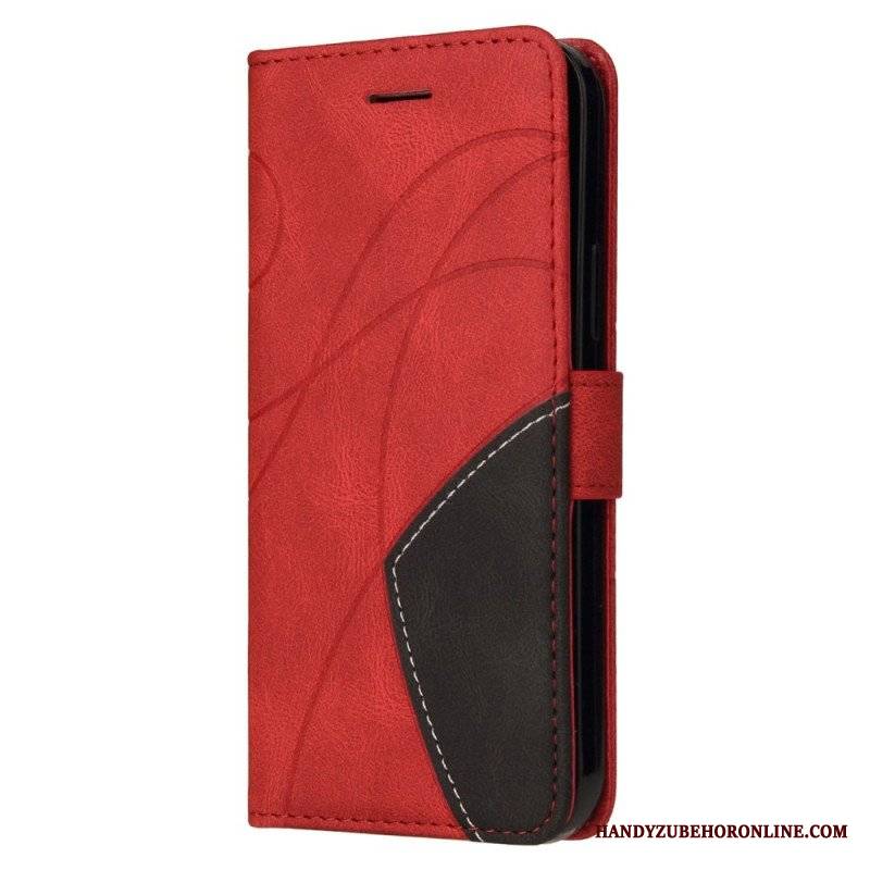 Etui Folio do Xiaomi 12T / 12T Pro z Łańcuch Dwukolorowy Pasek