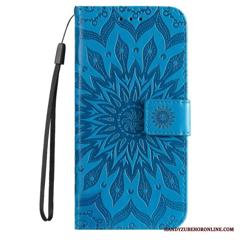 Etui Folio do Xiaomi 12T / 12T Pro z Łańcuch Paskowata Mandala