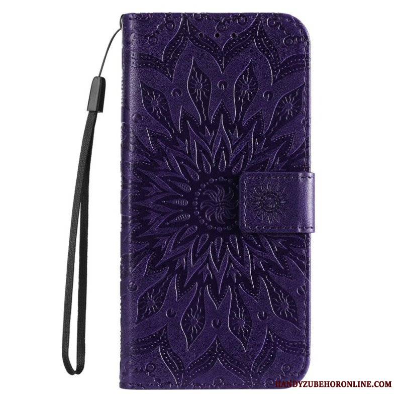 Etui Folio do Xiaomi 12T / 12T Pro z Łańcuch Paskowata Mandala