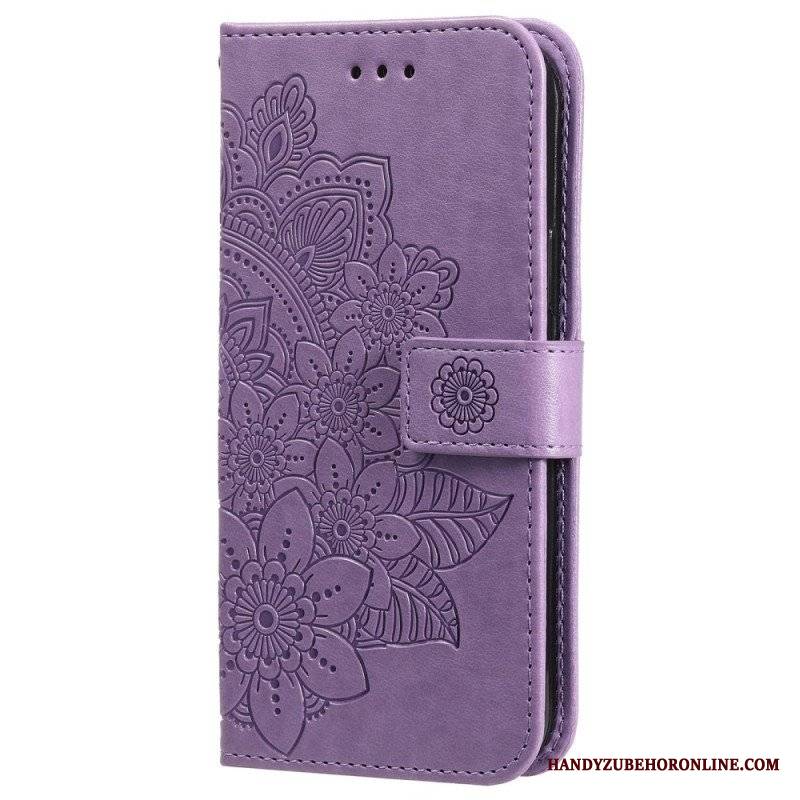 Etui Folio do Xiaomi 12T / 12T Pro z Łańcuch Paskowata Mandala