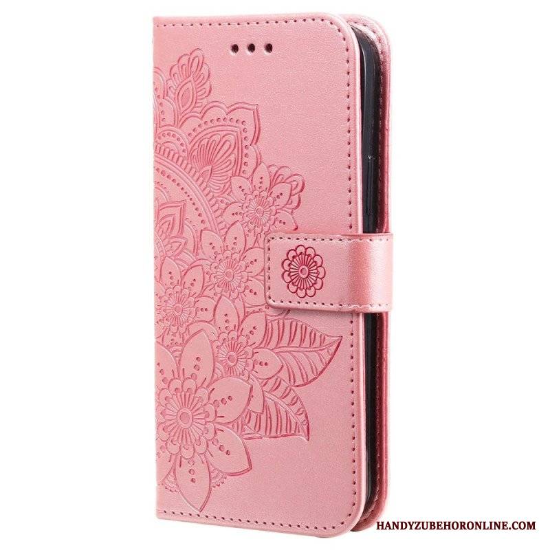 Etui Folio do Xiaomi 12T / 12T Pro z Łańcuch Paskowata Mandala