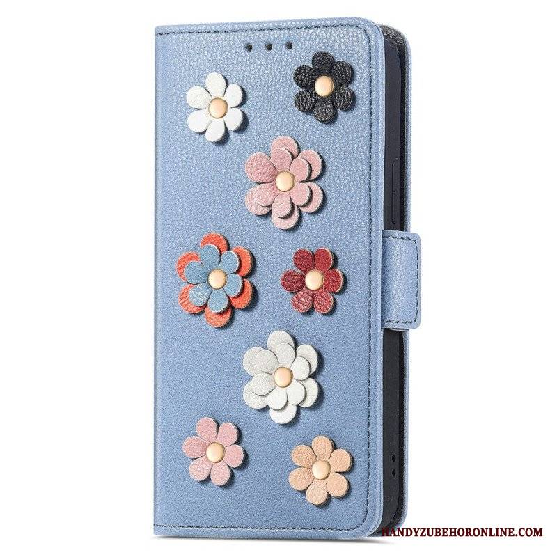 Etui Folio do Xiaomi 13 Dekoracyjne Kwiaty