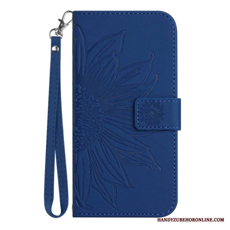 Etui Folio do Xiaomi 13 Kwiat Z Smyczem