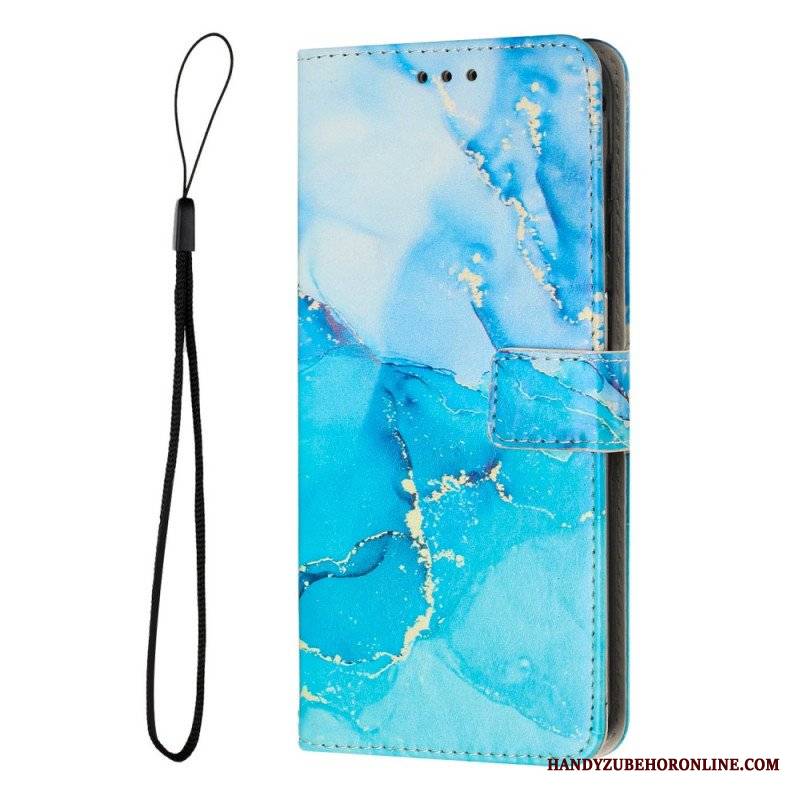 Etui Folio do Xiaomi 13 Pro z Łańcuch Pasek Marmuru