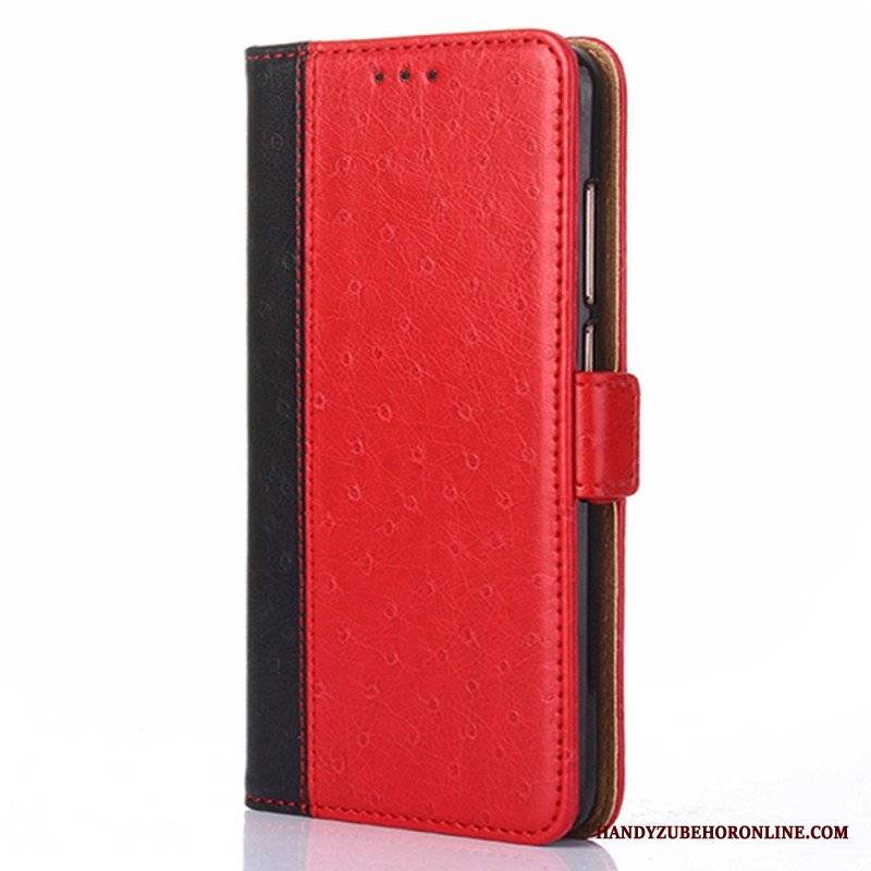 Etui Folio do Xiaomi 13 Tekstura Skóry Strusia