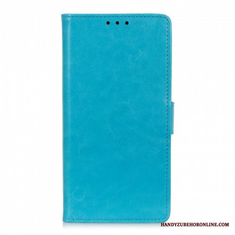 Etui Folio do Xiaomi Redmi Note 10 / 10S Prosty Efekt Błyszczącej Skóry