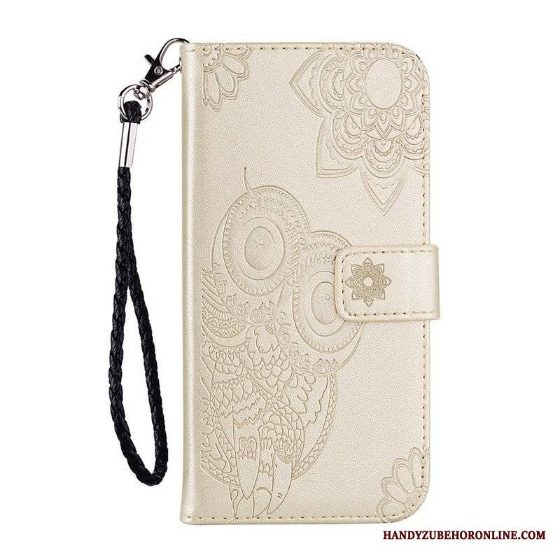 Etui Folio do Xiaomi Redmi Note 10 / 10S Sowa Mandala I Smycz