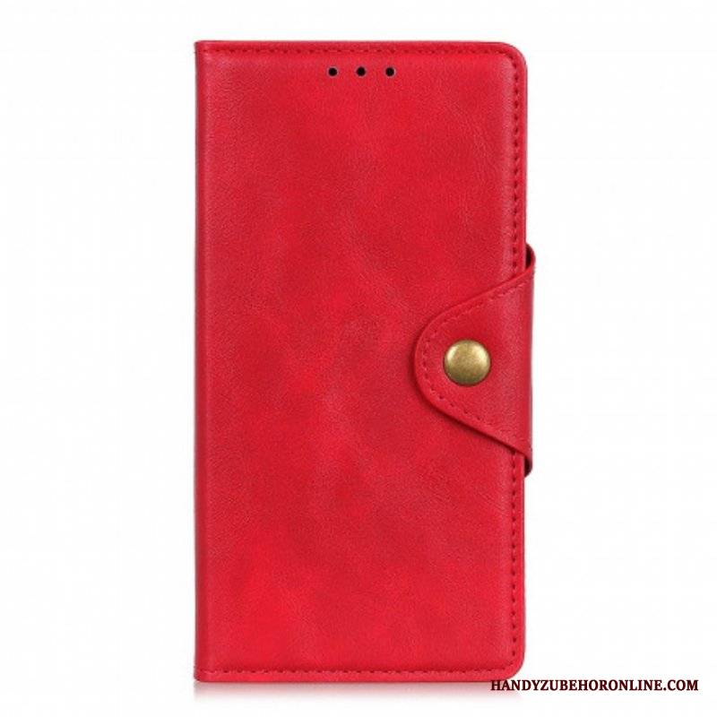 Etui Folio do Xiaomi Redmi Note 10 5G Guzik Ze Sztucznej Skóry