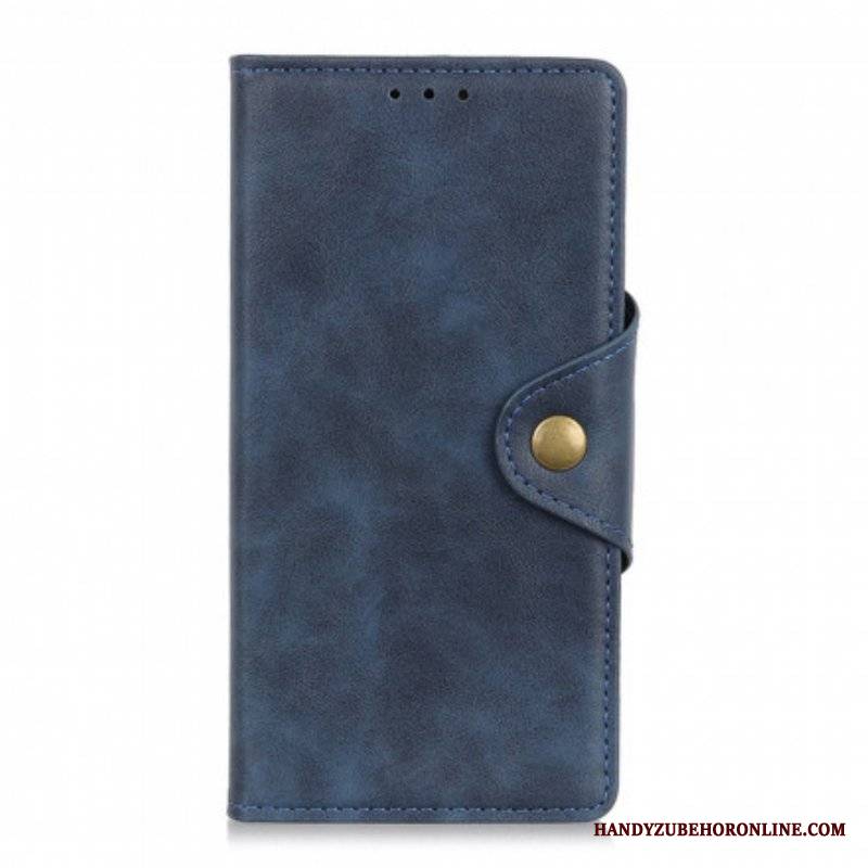 Etui Folio do Xiaomi Redmi Note 10 5G Guzik Ze Sztucznej Skóry