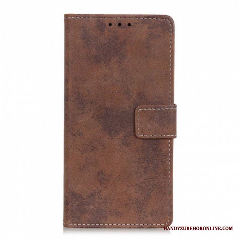 Etui Folio do Xiaomi Redmi Note 10 Pro Efekt Skóry Vintage