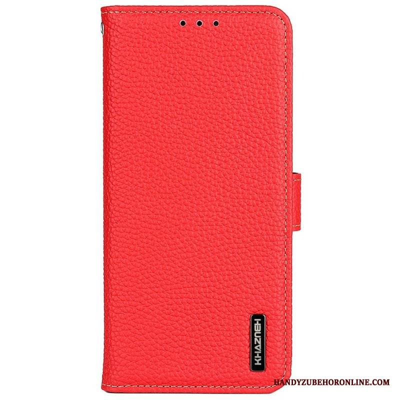 Etui Folio do Xiaomi Redmi Note 11 / 11S Khazneh Skóra Liczi